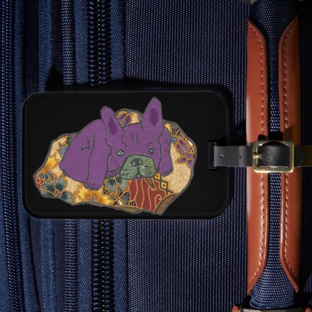 Étiquette À Bagage Coussin bouledogue français (Insitu Rectoal 4)