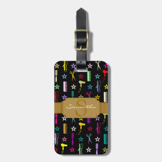 Étiquette À Bagage Coutume multicolore de tonalités chics