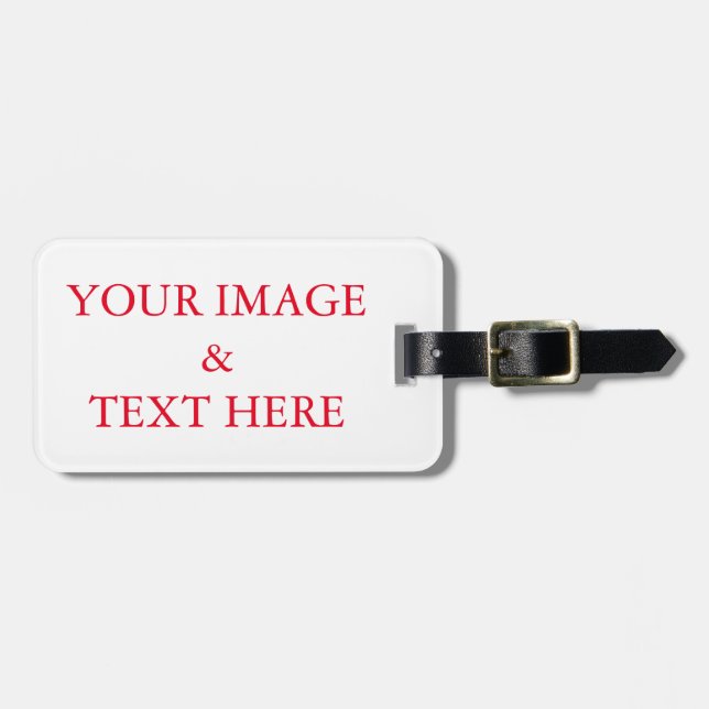 Étiquette À Bagage Coutume personnalisée votre propre photo (Devant horizontal)