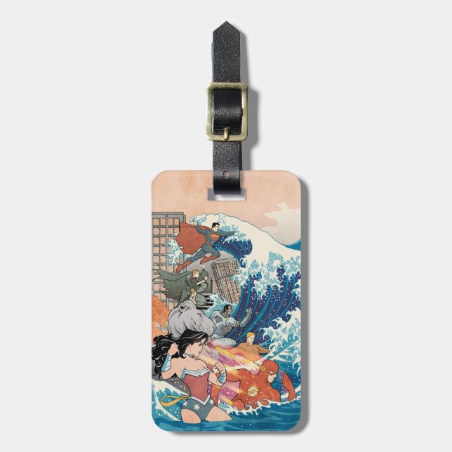 Étiquette À Bagage Couverture comique de la Ligue de Justice #15 Vari (Devant Vertical)