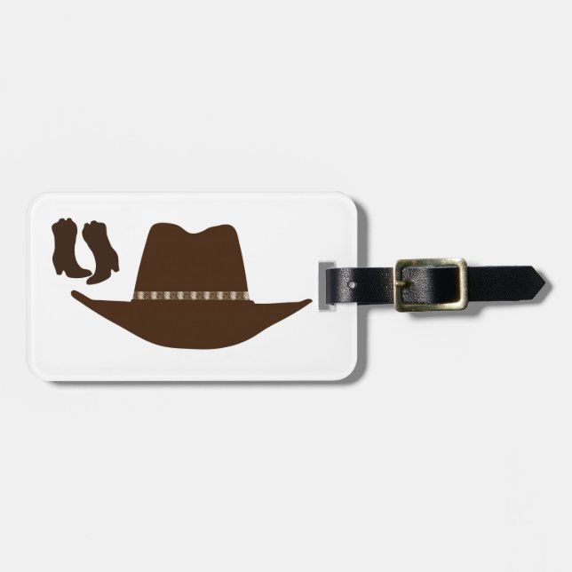 Étiquette À Bagage Cowboy occidental (Devant horizontal)