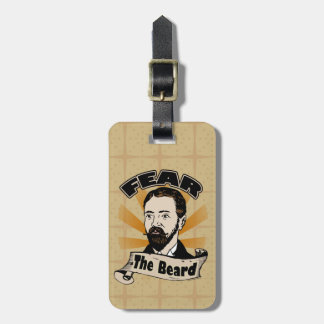 Étiquette À Bagage Craignez la barbe, la moustache drôle