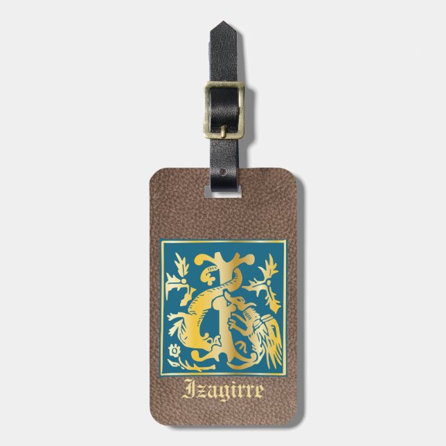 Étiquette À Bagage Créatures mythiques du XVIe siècle Capitale décora (Devant Vertical)
