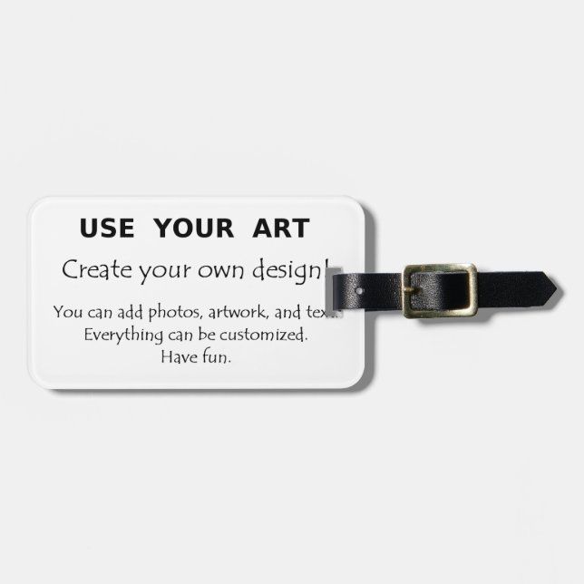 Étiquette À Bagage Créez mes propres étiquettes de bagage utilisant (Devant horizontal)