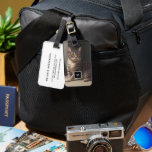 Étiquette À Bagage Créez vos propres bagages photo monogramme personn<br><div class="desc">Marque de bagage moderne avec photo complète personnalisée. Vous pouvez ajouter votre plus belle photo pour la personnaliser.</div>
