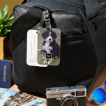 Étiquette À Bagage Créez vos propres bagages photo monogramme personn<br><div class="desc">Marque de bagage moderne avec photo complète personnalisée. Vous pouvez ajouter votre plus belle photo pour la personnaliser.</div>