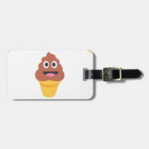 Étiquette À Bagage crème glacée cône émoji