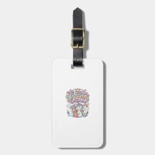 Étiquette À Bagage Crème Glacée Licorne Rêve de Licorne Typographie D