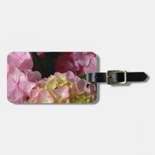 Étiquette À Bagage Crème rose Hydrangeas jaune rose vert floral