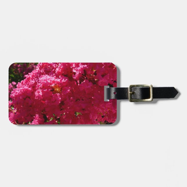 Étiquette À Bagage Crepe Myrtle Tree Magenta Floral (Devant horizontal)