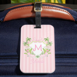 Étiquette À Bagage Crête Monogramme Prépa Palm Beach