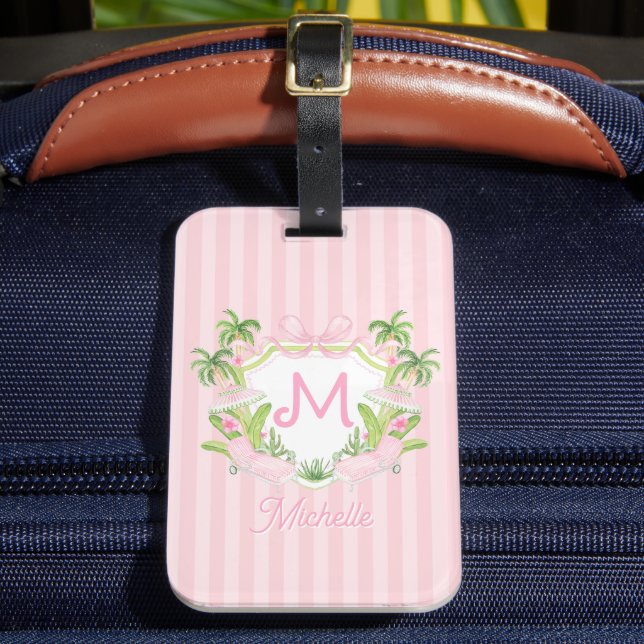 Étiquette À Bagage Crête Monogramme Prépa Palm Beach (Insitu Rectoal 2)