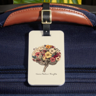 Étiquette À Bagage Croire Positive Cerveau Floral Style T-shirt