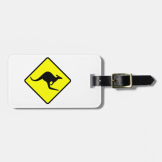 Étiquette À Bagage CROISEMENT de KANGOUROU - vers le bas