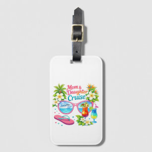 Étiquette À Bagage Croisière tropicale mère fille pour des vacances