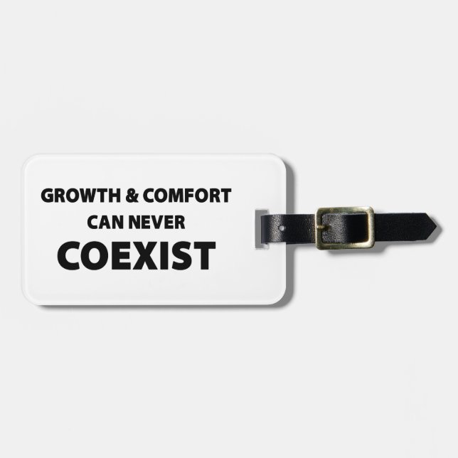 Étiquette À Bagage Croissance Et Confort Ne Peuvent Jamais Coexister (Devant horizontal)