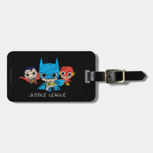 Étiquette À Bagage Croquis de la Mini Justice League