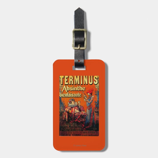 Étiquette À Bagage Cru PosterEurope d'absinthe de terminus (Devant Vertical)
