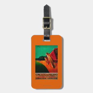 Étiquette À Bagage Cru PosterEurope de Milan de Di de Circuito