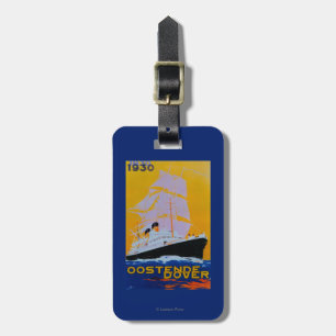 Étiquette À Bagage Cru PosterEurope d'Oostende Douvres