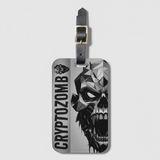 ÉTIQUETTE À BAGAGE CRYPTOZOMB (Devant Vertical)