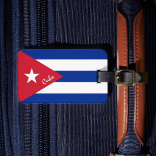 Étiquette À Bagage Cuba Bagages Tags, patriotique drapeau cubain