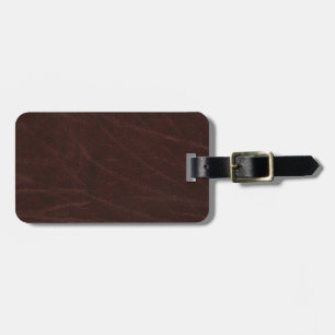 Étiquette À Bagage Cuir Brown foncé