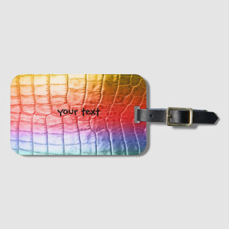 Étiquette À Bagage cuir coloré fait sur commande