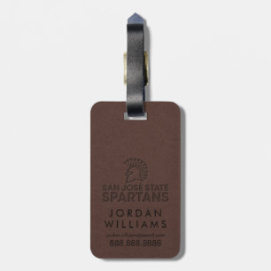 Étiquette À Bagage Cuir de Spartans d'état de San Jose