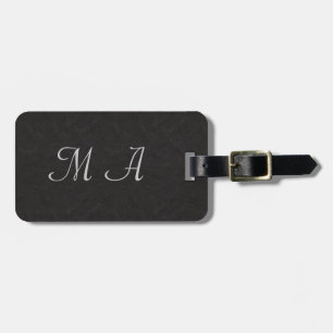 Étiquette À Bagage Cuir noir