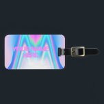 Étiquette À Bagage Custom Text Holographic Iridescent<br><div class="desc">Custom Text Holographic Iridescent Luggage Tag</div>