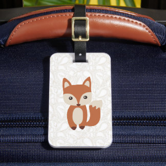 Étiquette À Bagage Cute Baby Fox