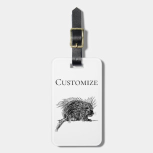 Étiquette À Bagage Cute Bristly Hedgehog Thunder_Cove