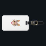 Étiquette À Bagage Cute Bunny Rabbit Face Leopard Glasses Girl Happy<br><div class="desc">Cute Bunny Rabbit Face Leopard Glasses Girl Happy Easter Day T-Shirt</div>