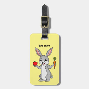 Étiquette À Bagage Cute bunny rabbit with vegetables