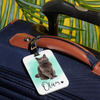 Étiquette À Bagage Cute Cat Artwork Luggage Tag – Gift for pet Lovers