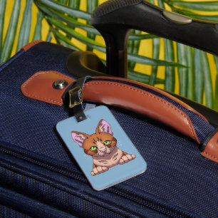 Étiquette À Bagage Cute chat