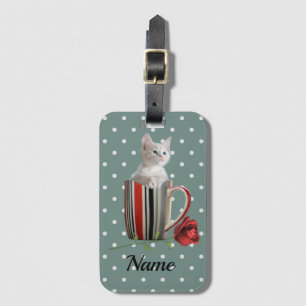 Étiquette À Bagage Cute Chat Kitten Animaux de compagnie Amateurs Cad