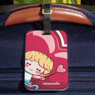 Étiquette À Bagage Cute Cupide