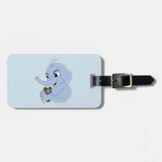 Étiquette À Bagage Cute elephant boy cartoon luggage tag
