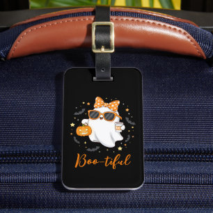 Étiquette À Bagage Cute Halloween Ghost Citrouille épice personnalisé