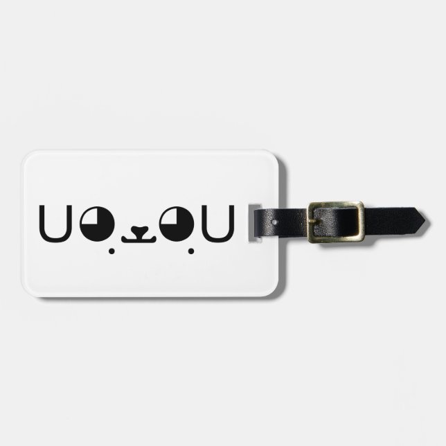 Étiquette À Bagage Cute Kawaii Chien Chien Chien Chien Chien Japonais (Devant horizontal)