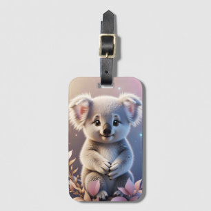 Étiquette À Bagage Cute Little Koala Imaginaire Dreamy Gradient