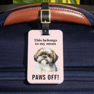 Étiquette À Bagage Cute Modern Funny Shih Tzu Amoureux des chiens