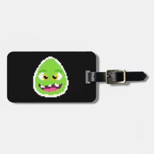 Étiquette À Bagage Cute pixellisé oeuf monster tasse de café