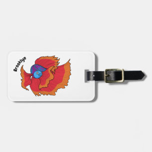Étiquette À Bagage Cute Siamese combat poisson betta dessin