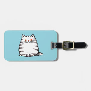 Étiquette À Bagage Cute Tabby Cat - Kawaii kitty pour amoureux de les