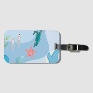 Étiquette À Bagage Cute Under the Sea Friends-underwater thème