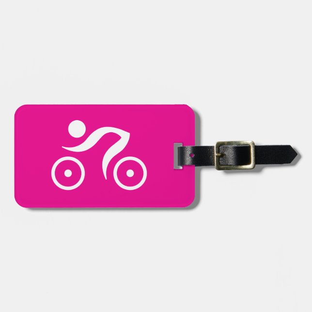 Étiquette À Bagage Cyclisme cool et design unique (Devant horizontal)
