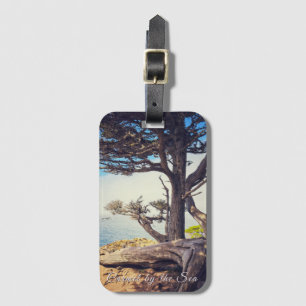 Étiquette À Bagage Cyprès au bord de la mer